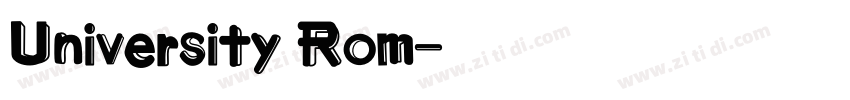 University Rom字体转换